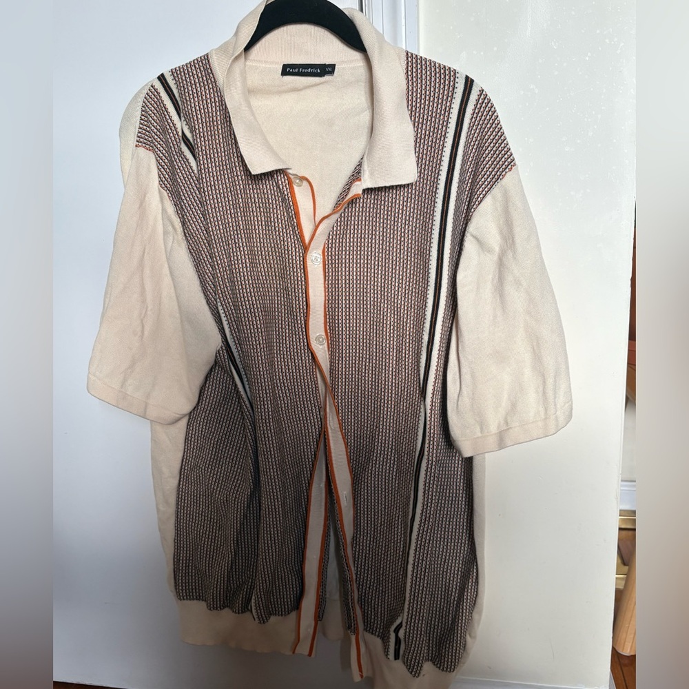 XXL Paul Fredrick button up sweater shirt